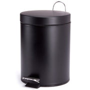 Pattumiera a pedale in metallo modello Unis 3 litri nera by CeramicStore | Lo specialista del tuo bagno