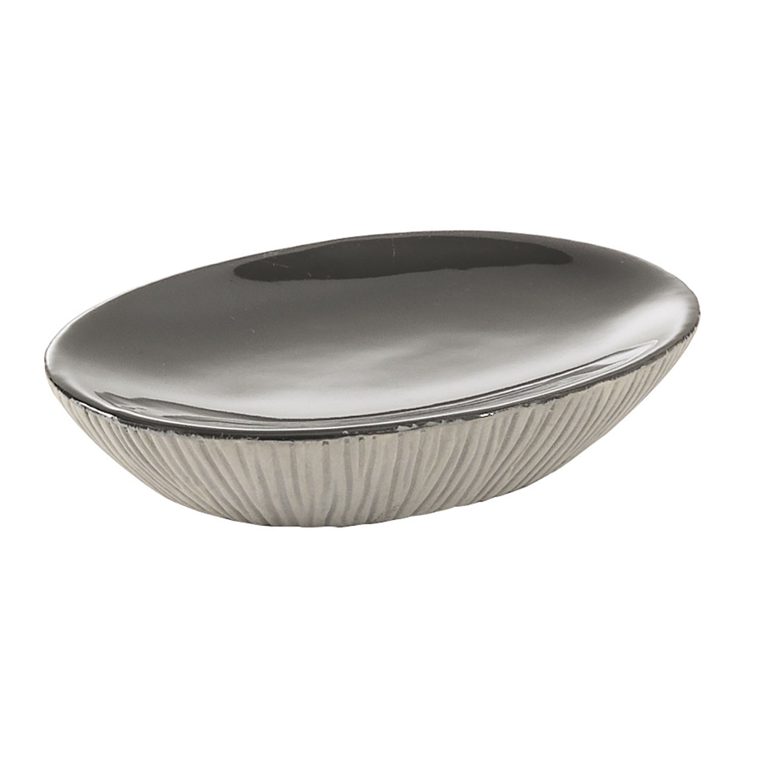 Portasapone in ceramica Gedy serie Naomi - Grigio