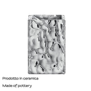 Portaspazzolini in ceramica Gedy modello New Martina - Argento