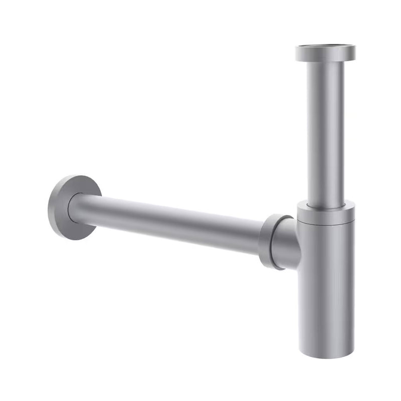 Sifone a Bottiglia tondo con attacco 1"1/4" finitura spazzolata Paffoni Inox Tech ZACC526AC