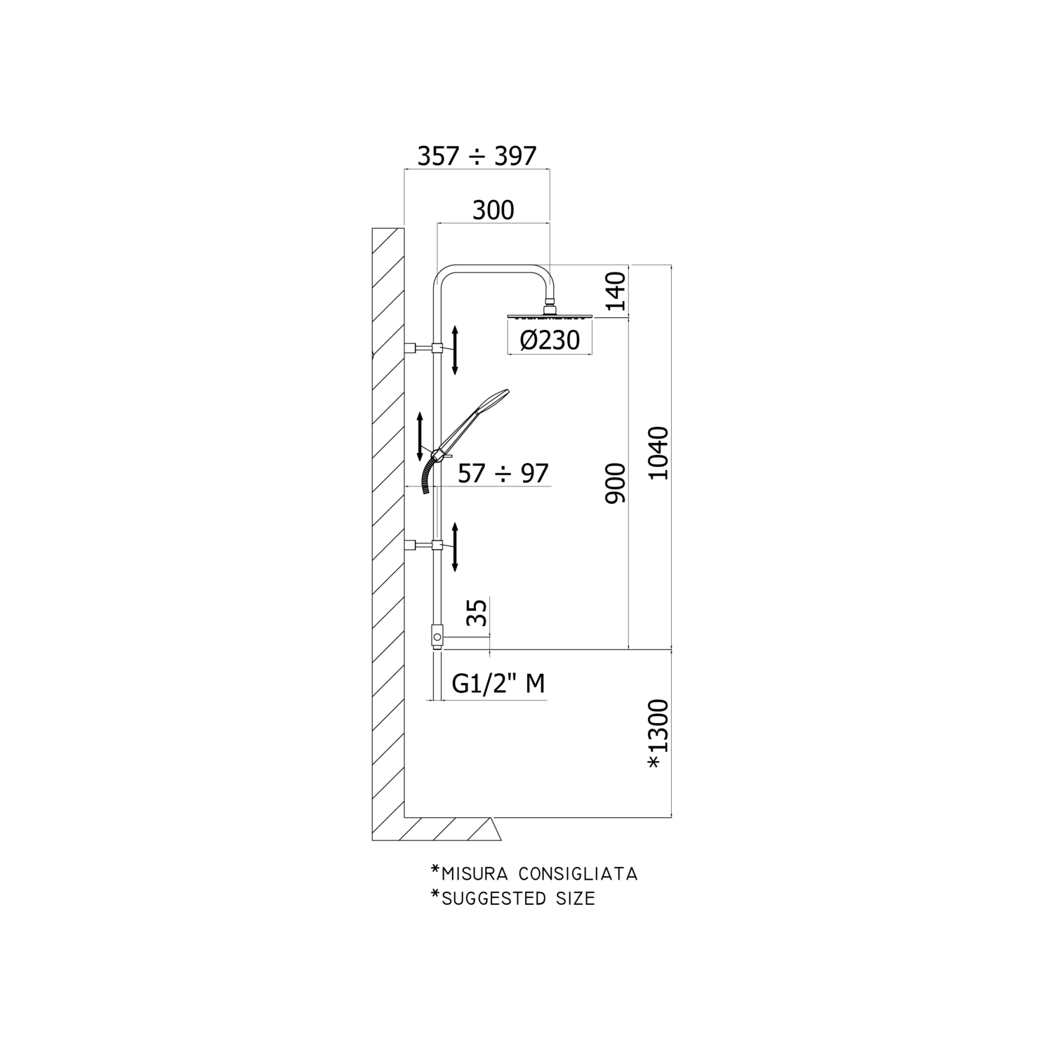 Colonna doccia Birillo Young completa Paffoni - Cromo