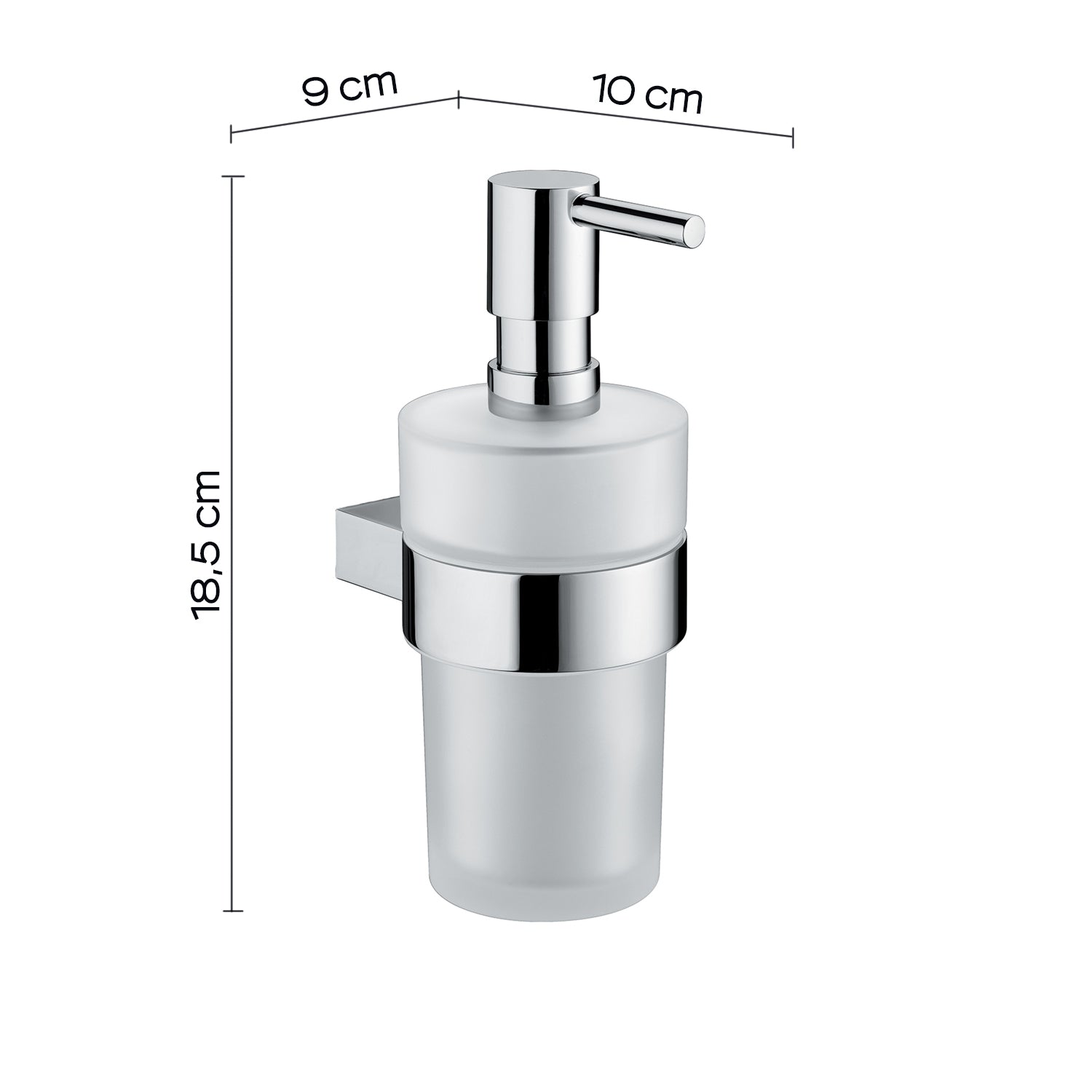 Dosasapone in ottone e Cromall con erogatore in acciaio inox AISI 304 Gedy serie Canarie - Cromato by CeramicStore | Lo specialista del tuo bagno
