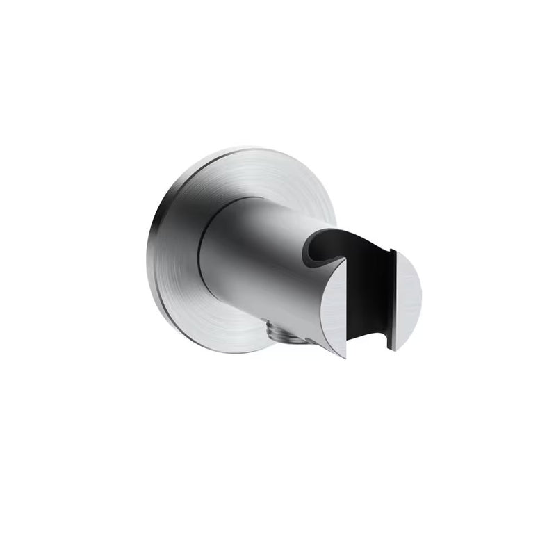 Supporto incasso tondo completo di piastra da 60 mm e attacchi 1/2"G finitura spazzolata Paffoni Inox Tech ZSUP046AC