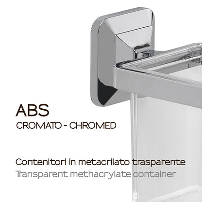 Portaspazzolini con ventosa Gedy Ventus cm 10x12.2x12.5 in Acciaio Inox by CeramicStore | Lo specialista del tuo bagno