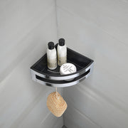 Portaoggetti doccia angolare modello Zante di Gedy - Cromato/Nero by CeramicStore | Lo specialista del tuo bagno