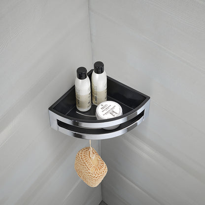 Portaoggetti doccia angolare modello Zante di Gedy - Cromato/Nero by CeramicStore | Lo specialista del tuo bagno