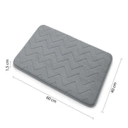 Tappeto 40x60 in memory foam con fondo antiscivolo Mousse di Gedy - Grigio by CeramicStore | Lo specialista del tuo bagno