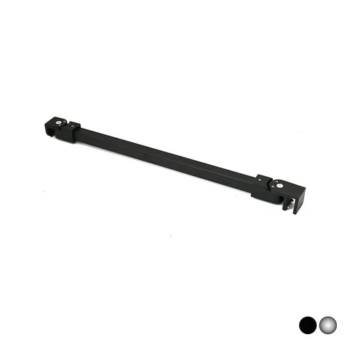 Braccio per walk in quadro 2 teste snodabili cm 90 argento lucido