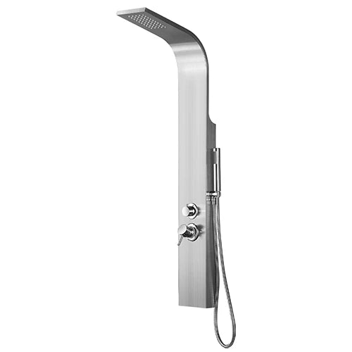 Pannello doccia multifunzione mod. maiorca acciaio inox spazzolato