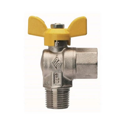 Valvola a sfera per gas a squadra fil m attacco f 1/2 x 1/2 dn 15