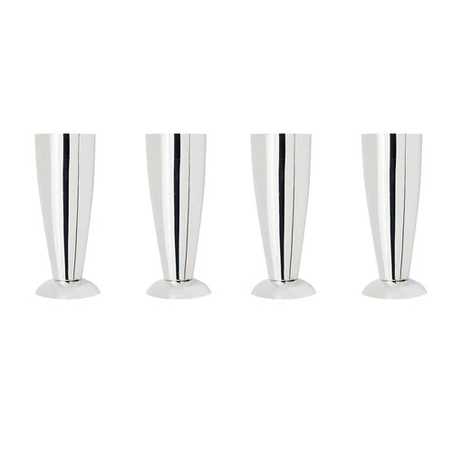 4 pz piedini per lavatoi cromo h. 13 cm
