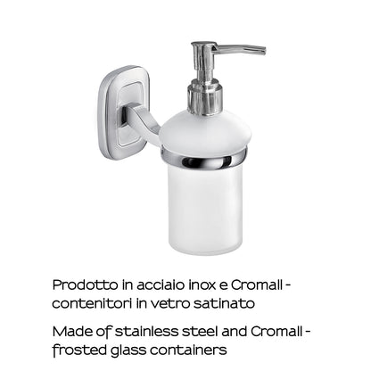 Dispenser sapone a parete di Gedy serie Everest - Cromato by CeramicStore | Lo specialista del tuo bagno