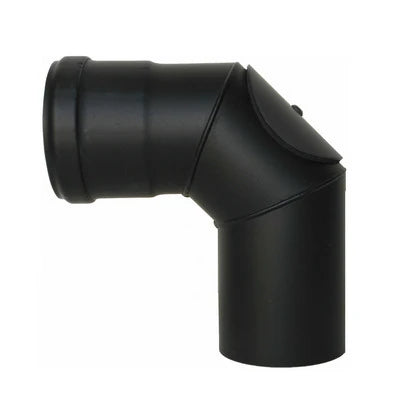 Curva ispezionabile con portello pellet smaltato diam. 80
