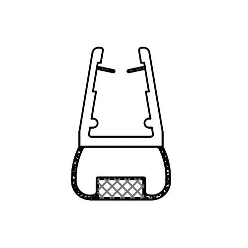 Profilo magnetico in pvc per cristalli box doccia 411 2mt -