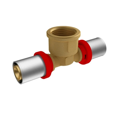 Raccordo a pressare ikaro a t femmina 3/4 d.20x2 -conf