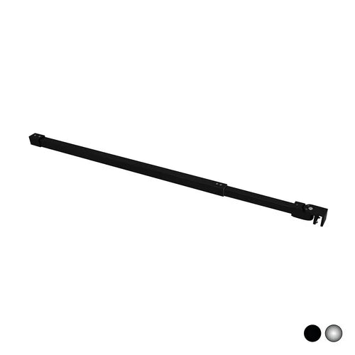 Braccio per walk in quadro telescopico con 1 testa snodabile cm 70-100 nero