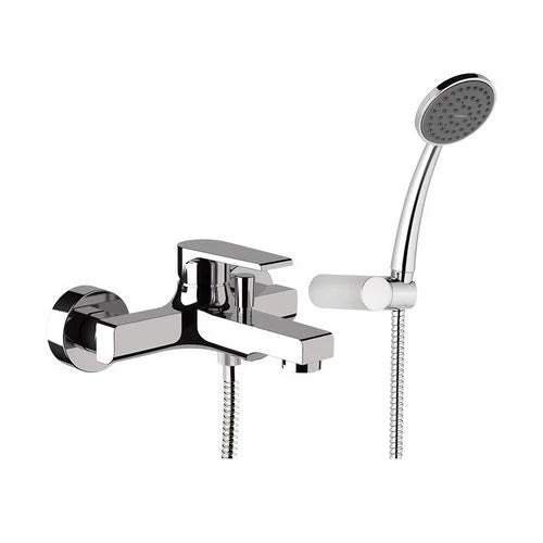 Monocomando vasca esterno con accessori linea artic visual inox