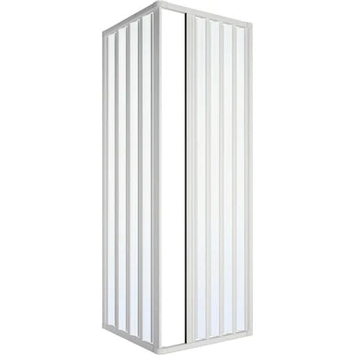 Box doccia 2 lati soffietto riducibile modello loris lux cm 100 x 100