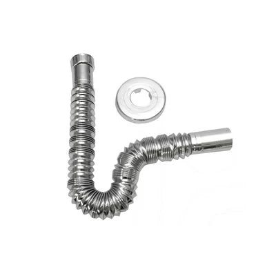 Tubo estensibile/comprimibile cromato con rosone 1 1/2 x 40