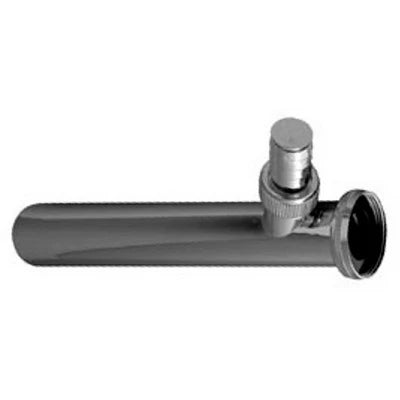 Canotto flangiato cromato con attacco lavatrice 1 1/4 x 32 mm