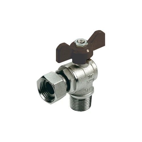 Valvola a sfera a squadra maschio girello femmina 1/2 x 3/4 dn 15 pn 30