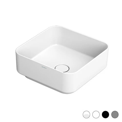 Lavabo da appoggio quadrato noemi cm 40 x 40 bianco