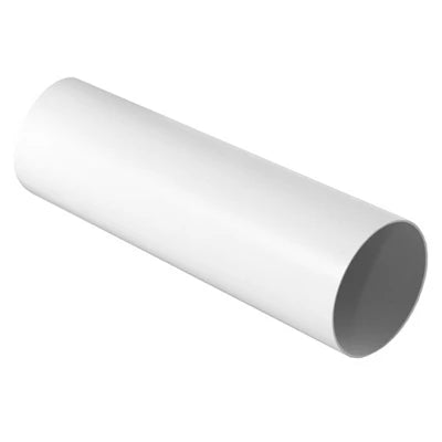 Tubo tondo per sistema di aerazione canalizzata bianco diam. 125 mm lungh. 1000 mm