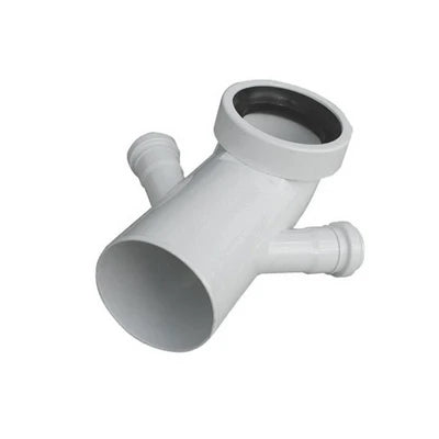 Curva bianca wc attacco bicchiere doppio valsir diam. 110 / 40