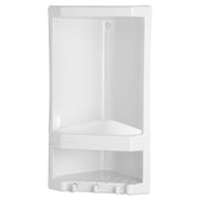 Portaoggetti angolare a 2 ripiani Junior di Gedy - Bianco by CeramicStore | Lo specialista del tuo bagno