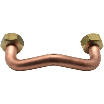 Tubo rame con 2 calotte per galleggiante l. 7 5 cm centro foro