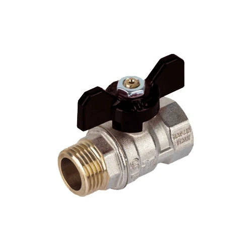Valvola a sfera mf mistral passaggio standard con farfalla 3/4 dn 18 pn 30