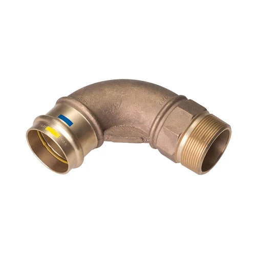 Curva a 90 f/filetto m a pressare acqua/gas b one diam. 18 x 1/2