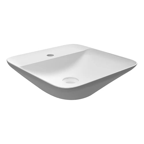 Lavabo da appoggio quadrato monoforo variant 42x42cm bianco