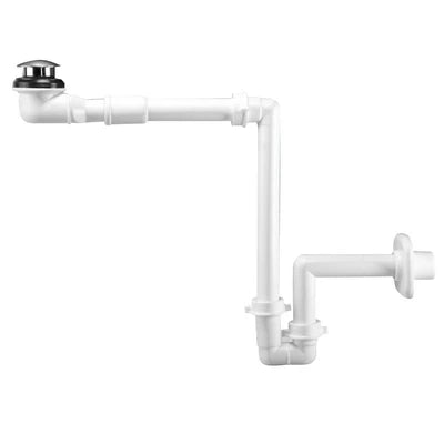Sifone salvaspazio per lavabo piletta bassa bianco