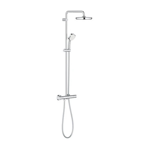 Colonna doccia con misc.termostatico esterno new tempesta cosmo cromo soffione d. 210 mm