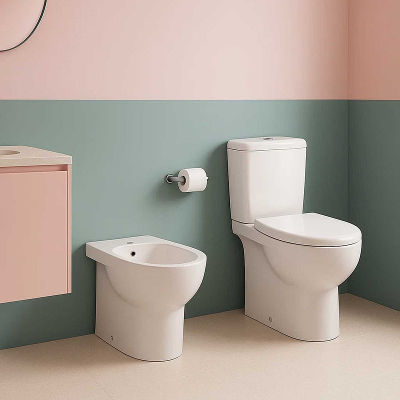Sanitaire Céramique Azzurra Absolute WC monobloc + bidet + siège à fermeture douce