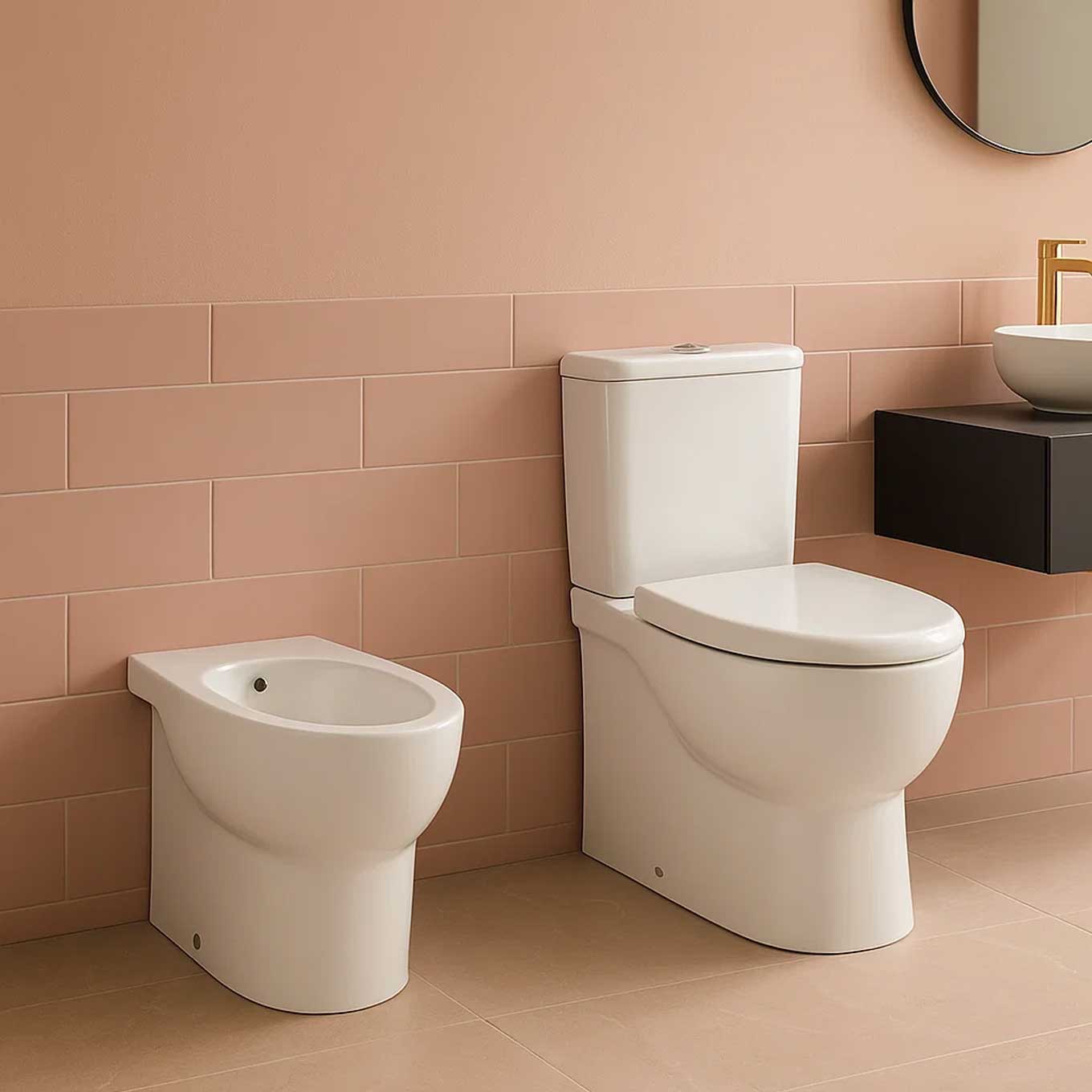 Sanitari Ceramica Azzurra Absolute wc monoblocco + bidet + sedile soft close