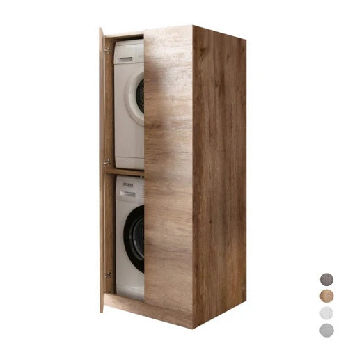 Porta lavatrice asciugatrice 2 ante cm 70x70xh.174 olmo scuro