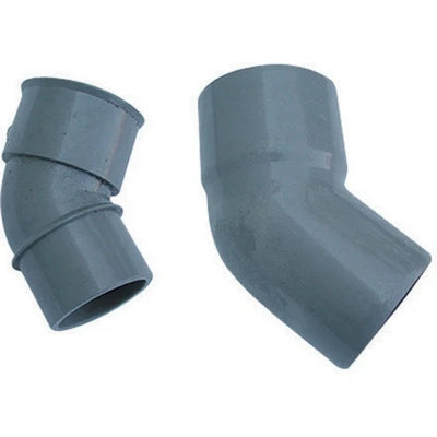 Curva 45 mf pvc grigio diam. 40