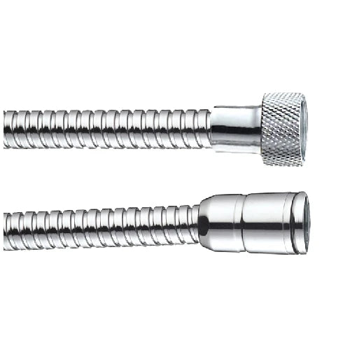 Flessibile doccia in ottone doppia aggraffatura cono per stop sicurez cm 125 cromo