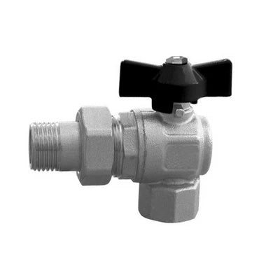 Valvola a sfera ad angolo per collettori 1/2 dn 15 pn 40