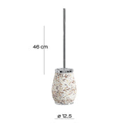 Scopino in ceramica e madreperla con ciuffo in setole Gedy serie Marina - Crema by CeramicStore | Lo specialista del tuo bagno