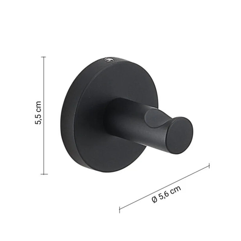 Appendiabiti in Acciaio Inox e Cromall Gedy serie Felce - Nero Opaco