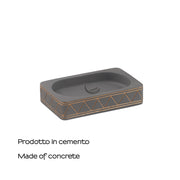 Portasapone in cemento Gedy serie Calipso - Grigio