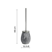 Scopino con ciuffo in setole Gedy serie Myosotis - Argento by CeramicStore | Lo specialista del tuo bagno