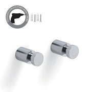 Appendiabiti 2 pezzi tondi in ottone modello Cordelia di Gedy - Cromato by CeramicStore | Lo specialista del tuo bagno