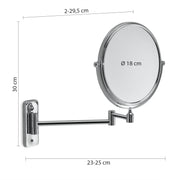 Specchio ingranditore Gaia di Gedy in Acciaio Inox - Cromato by CeramicStore | Lo specialista del tuo bagno