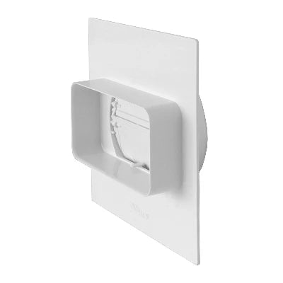 Placca passaggio a muro da tubo tondo a rettangolare tubo 120x60 / pass. muro 100