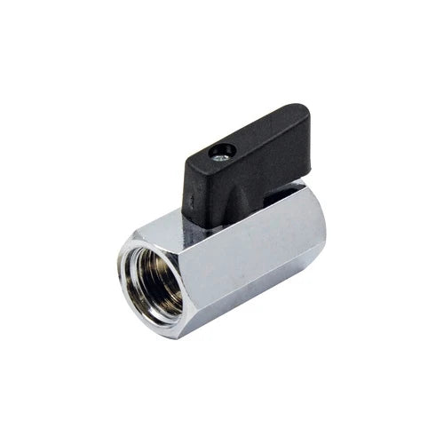 Valvola minisfera small ff con levetta nera 1/2