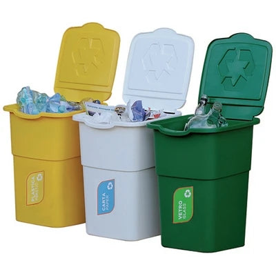 Pattumiera raccolta differenziata set 3 pz. -